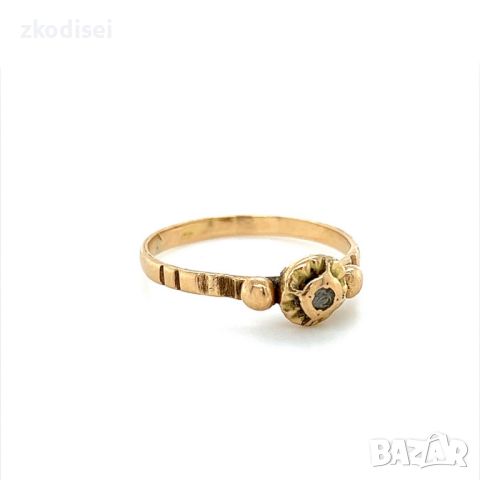 Златен дамски пръстен 2,05гр. размер:56 14кр. проба:585 модел:23591-1, снимка 3 - Пръстени - 45408418