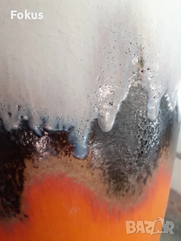 Страхотна голяма ваза немска керамика лава, снимка 4 - Антикварни и старинни предмети - 51055371