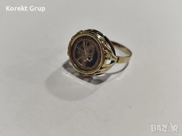 Златен дамски пръстен 14к, снимка 5 - Пръстени - 52901292