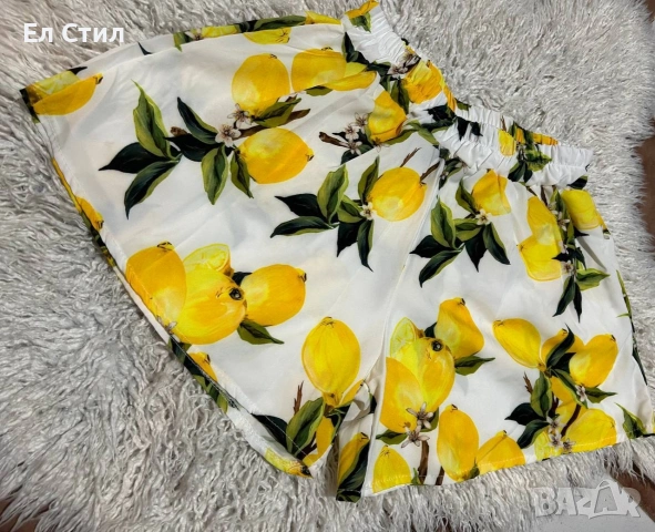 💎Дамски комплект с лимони🍋 🍋Вградени подплънки 🍋Универсален размер, снимка 4 - Комплекти - 54055686