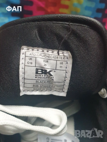 BritishKnights Black/Red Trainers Size EU29, детски , нови в кутия, снимка 6 - Детски маратонки - 53810383