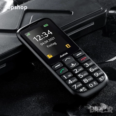 Нов TOKVIA T111 2.4-инчов голям дисплей Мобилен телефон с големи бутони за възрастни хора с SOS бут., снимка 4 - Motorola - 51637843