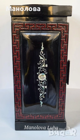 Корейска кутия за бижута инкрустирана със седеф., снимка 7 - Антикварни и старинни предмети - 51900483