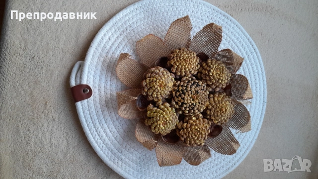 Слънце от шишарки!, снимка 4 - Декорация за дома - 54001180