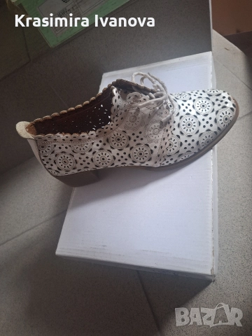 нови обувки Мегияс естествена кожа с перфорация, снимка 4 - Дамски ежедневни обувки - 52814539