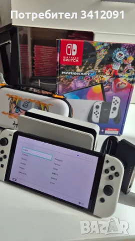 Nintendo switch OLED white Гаранция, снимка 1 - Игри за Nintendo - 49469052