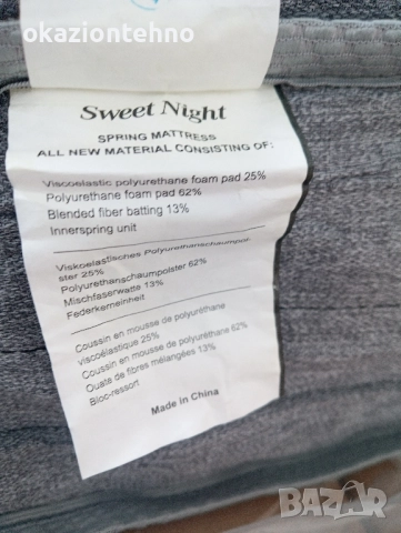 Нови Качествени Хибридби матраци Sweet Night 160/190/25, снимка 6 - Матраци - 51958932