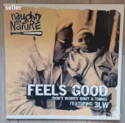 Naughty By Nature Featuring 3LW ‎– Feels Good (Don't Worry Bout A Thing) Maxi Single 12 MADE IN USA , снимка 1 - Грамофонни плочи - 48587508