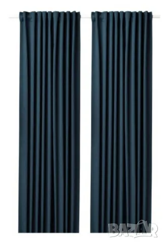 Светлоизолиращи завеси тъмносини к-т 2 бр, 145x300 см