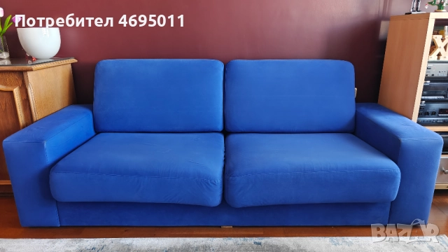 Комплект двойка и тройка сини дивани, снимка 2 - Дивани и мека мебел - 52926363