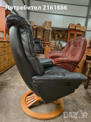 Relax кресло от естествена кожа , снимка 4 - Дивани и мека мебел - 52720460