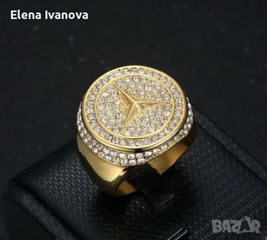 Уникален масивен пръстен Мерцедес в луксозна кутия