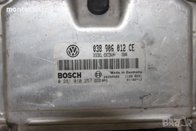 Моторен компютър ECU Skoda Fabia I / 038 906 012 CE / 038906012CE / 0 281 010 257 / 0281010257, снимка 2 - Части - 46344003