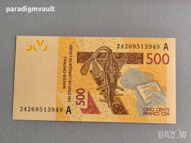 Банкнота - Кот д'Ивоар - 500 франка UNC | 2012г., снимка 2 - Нумизматика и бонистика - 51142607