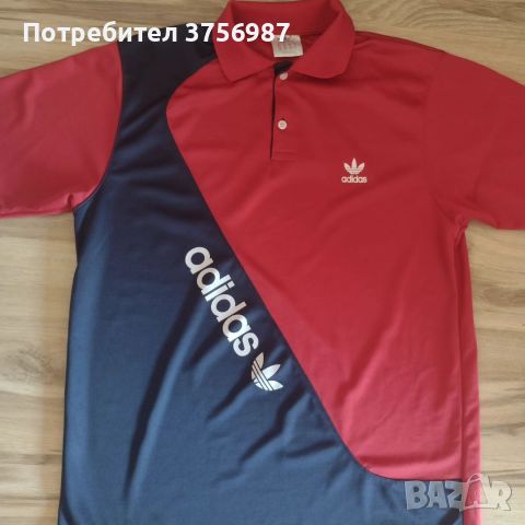 Adidas Originals тениска с яка XXL по етикет, но е по-скоро L, снимка 1 - Тениски - 46129726