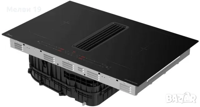 Индукционен котлон за вграждане Midea MIH740Y038B с вграден абсорбатор