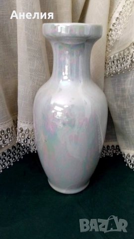 Ваза голяма с иридисцентно( бляскаво) покритие , снимка 2 - Вази - 52171906