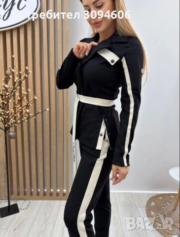 Памучен сет сако и панталон, снимка 2 - Комплекти - 53108348