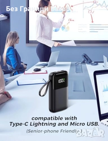 Нова външна батерия 27 000mAh Power Bank Type-C PD QC бързо зареждане, снимка 7 - Външни батерии - 52497680