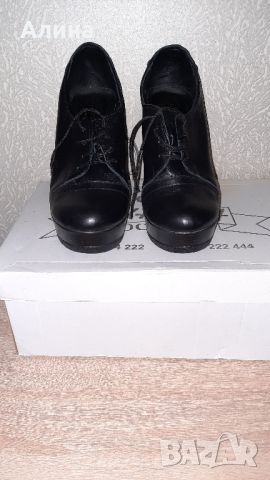 Обувки на висок ток с връзки , снимка 2 - Дамски обувки на ток - 46465805