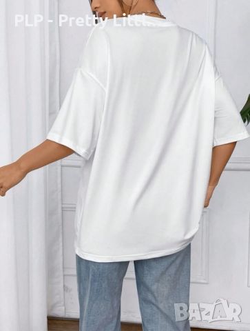 Дамска тениска over size , снимка 4 - Тениски - 45807206
