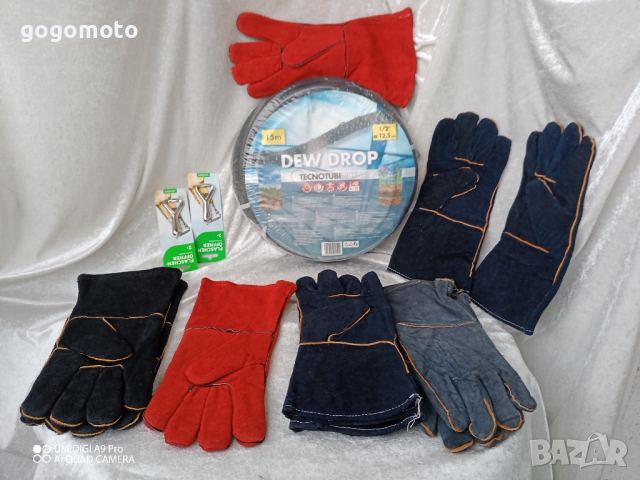 Ръкавици за заваряване,Огнеупорни кожени ръкавици, устойчиви на огън/плам, заварчици,естествена кожа, снимка 3 - Други инструменти - 44991228
