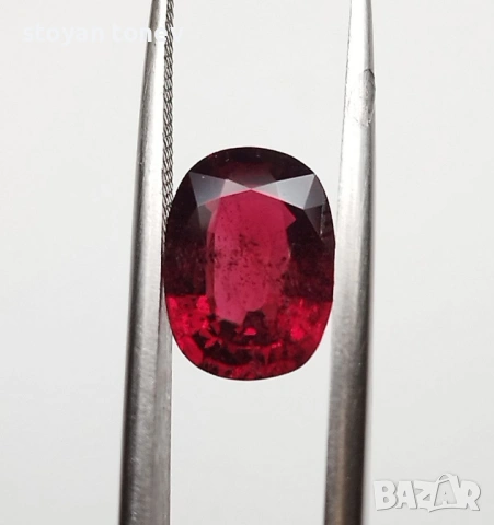 Натурален червен шпинел 2,08 карата с много добър цвят и блясък от Мианмар (Бирма)!, снимка 11 - Други - 54093925