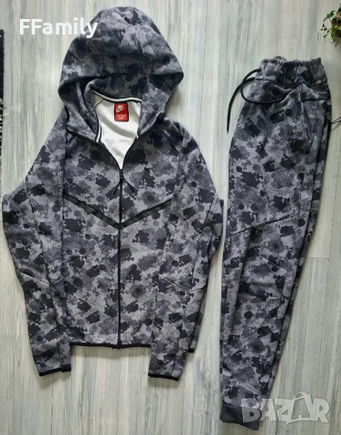 Eкип Nike Tech Fleece Камуфлаж [S - XL], снимка 7 - Спортни дрехи, екипи - 54146041