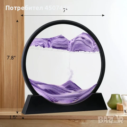 Стъклен пясъчен арт-Стояща динамична 3D картина с движещ се пясък, декорация за дома и офис, снимка 2 - Декорация за дома - 50796103