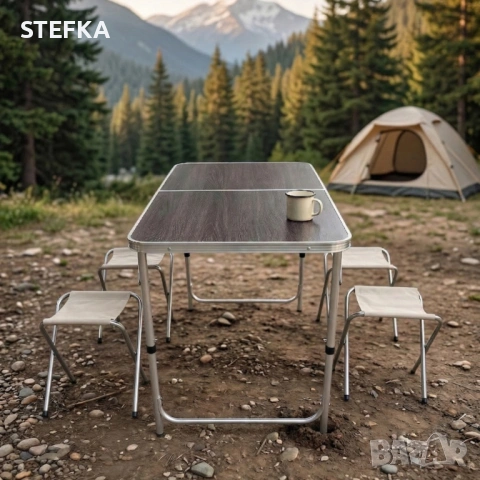 Маса с 4 стола , снимка 3 - Къмпинг мебели - 54130275