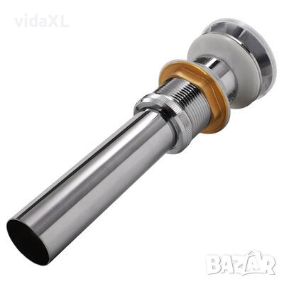 vidaXL Клик сифон за мивка, неръждаема стомана（SKU:180058