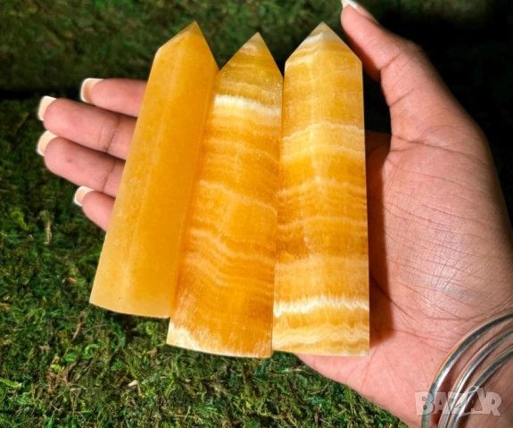 Calcite ЕстественКристал Медено Оранжев Калцит Жълт Калцит Минерал Чакра Рейки ФънШуй Медитация Йога, снимка 16 - Колекции - 52412307