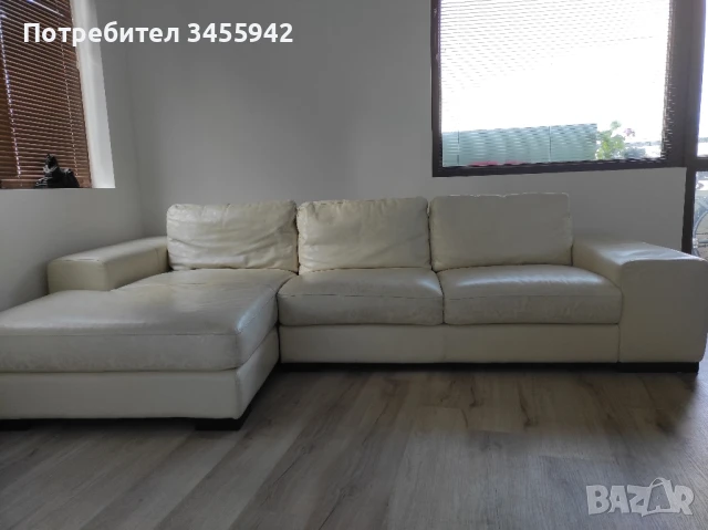 Кожен ъглов диван , снимка 2 - Дивани и мека мебел - 50959859