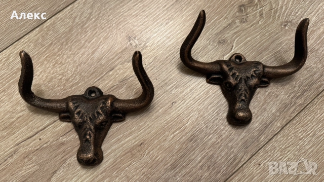 Масивна чугунена закачалка бик., снимка 5 - Закачалки - 52597391
