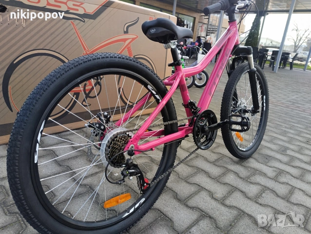 CROSS Алуминиев велосипед 24" SPEEDSTER girl 2db розов, снимка 10 - Велосипеди - 53561390