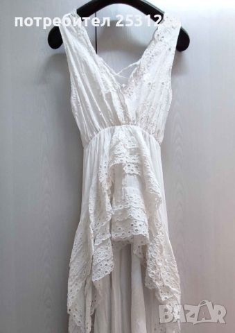Уникална дамска бяла рокля / дамска бяла туника / Размер Л/ХЛ  L/XL Цена 70 лв, снимка 7 - Рокли - 46142251