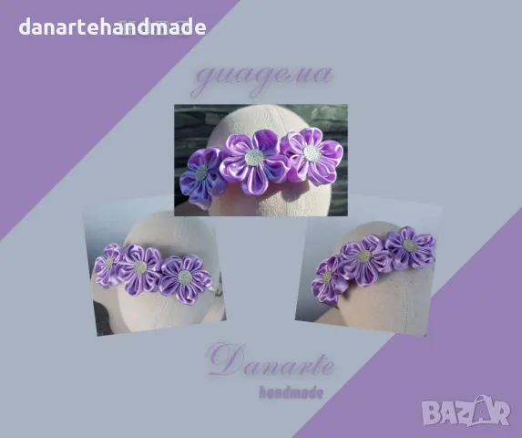Ръчно изработени диадеми различни видове + , снимка 3 - Шноли, диадеми, ленти - 39386296