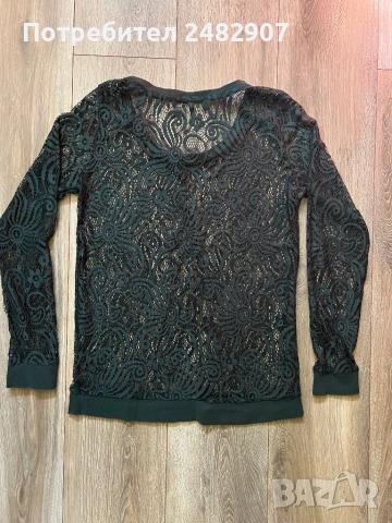 Ефектна дамска блуза - дантела, снимка 6 - Блузи с дълъг ръкав и пуловери - 53691239