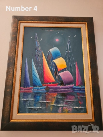 Картина платноходки масло