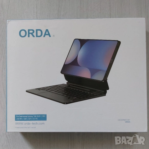 Професионален Магнитен Калъф с Клавиатура ORDA за Samsung Tab S10+/S9+/S8+/S7+ (12.4") | Тракпад