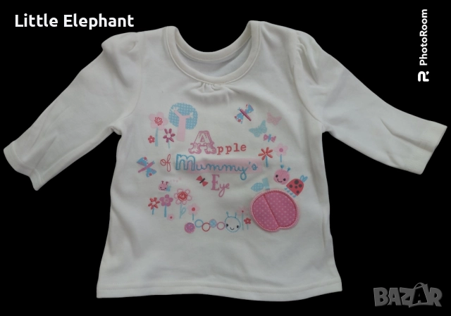 Блузка с дълъг ръкав за 3-6 месечно момиченце"Apple mummy's eye,Англия/нова