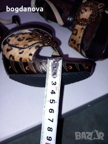 Чисто нови елегантни обувки на ток от естествена кожа и косъм, снимка 13 - Дамски елегантни обувки - 54038711