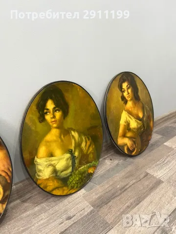 Елипсовидна картина, комплект от 4 бр., снимка 9 - Картини - 50359182