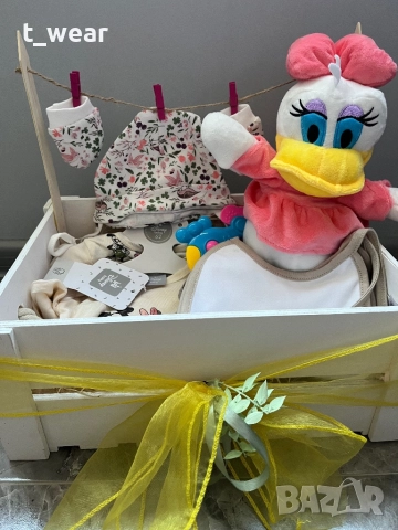 Промо цена Подаръчна кошница за новородено бебе момиче, снимка 3 - Комплекти за бебе - 51543386