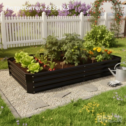 Леха за зеленчуци и цветя - елегантно решение за всяка градина - антрацит, снимка 4 - Саксии и кашпи - 53660643