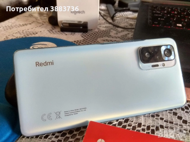 Телефон Xiaomi Redmi Note 10 Pro-счупен дисплей, снимка 6 - Резервни части за телефони - 52215061