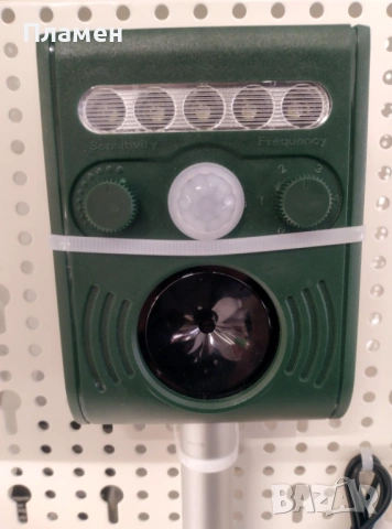 Соларен градински високочестотен уред против животни гризачи и птици – 36 см, снимка 8 - Други - 53713235