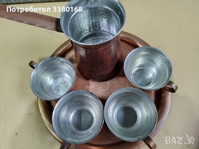 медни сервизи с три четери и шест чаши, снимка 2 - Аксесоари за кухня - 52029199