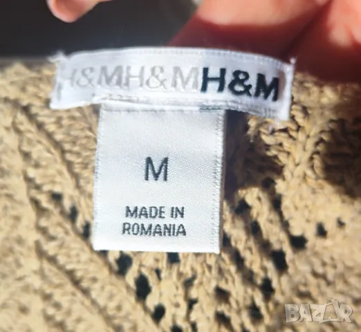 Блуза дамска капучино машинна плетка H&M; L÷XL; пролет/есен, снимка 3 - Блузи с дълъг ръкав и пуловери - 49031737