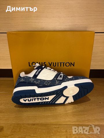  Louis Vuitton Trainer Sneaker Blue, снимка 3 - Ежедневни обувки - 45386729